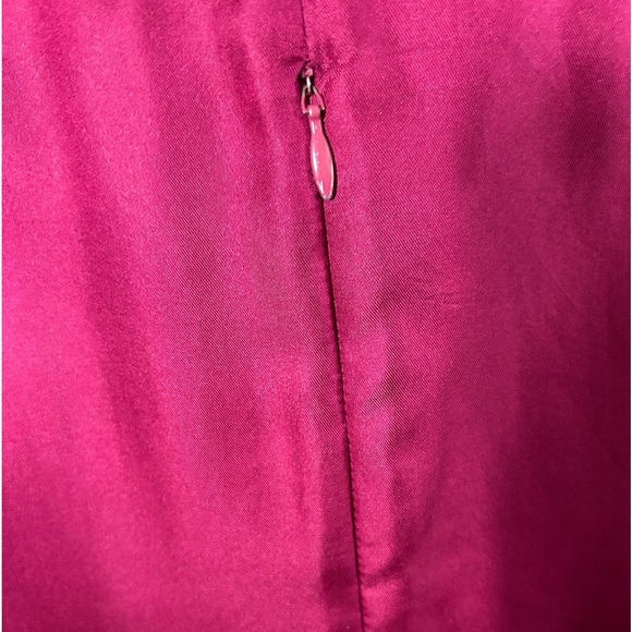 Anthropologie Yoana Barachi 100% Silk Shift Dress w/Tie Belt Pink Size 2 Lined. - Picture 7 of 7